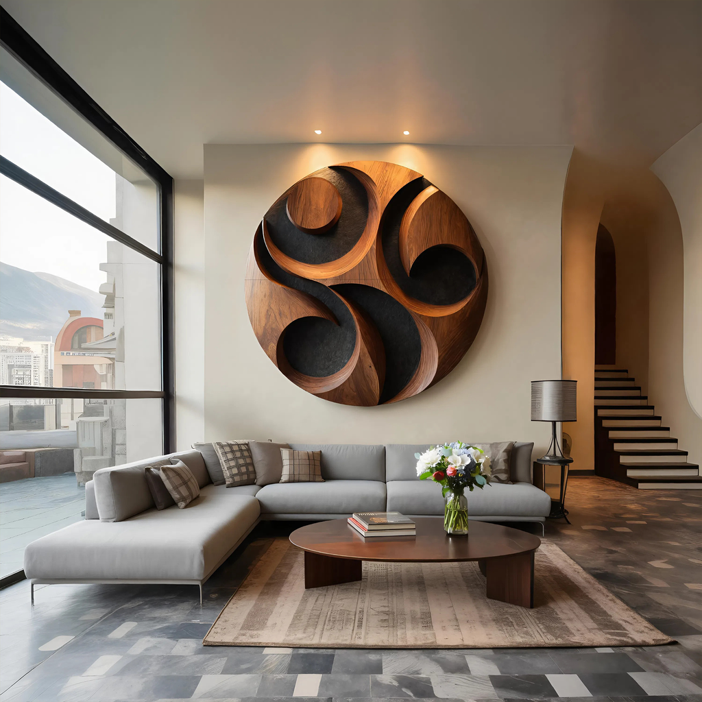 Organic Carved Wall Art For Luxury Living Spaces