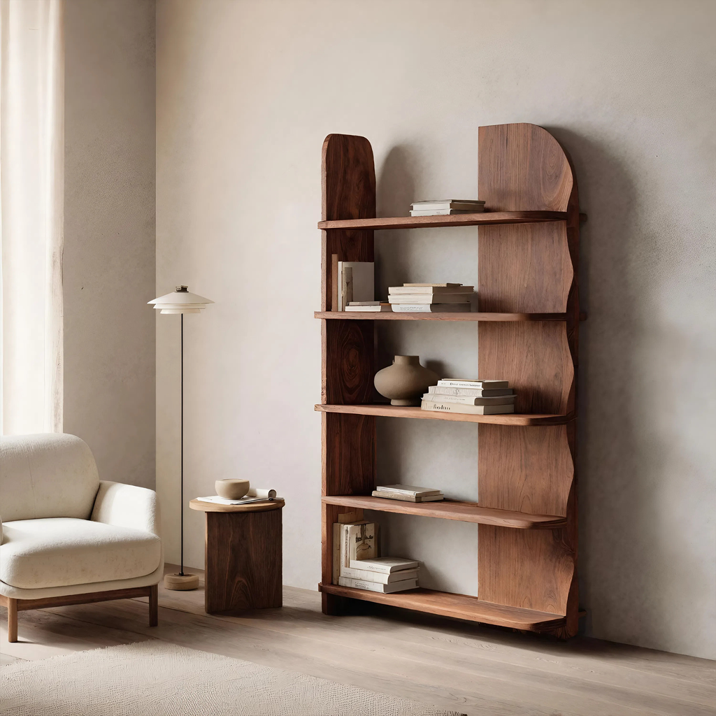 Minimalist Bookcase Sculptural Design For Living Decor