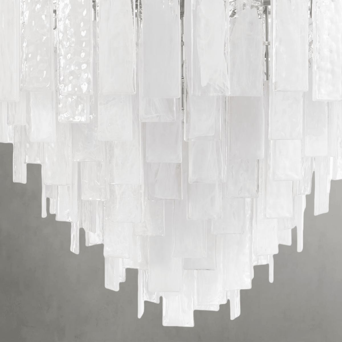 Tidelle Nickel Clear Glass Chandelier Large - casivra