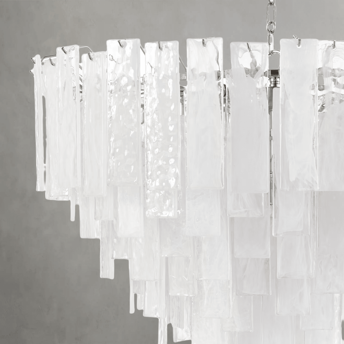 Tidelle Nickel Clear Glass Chandelier Large - casivra