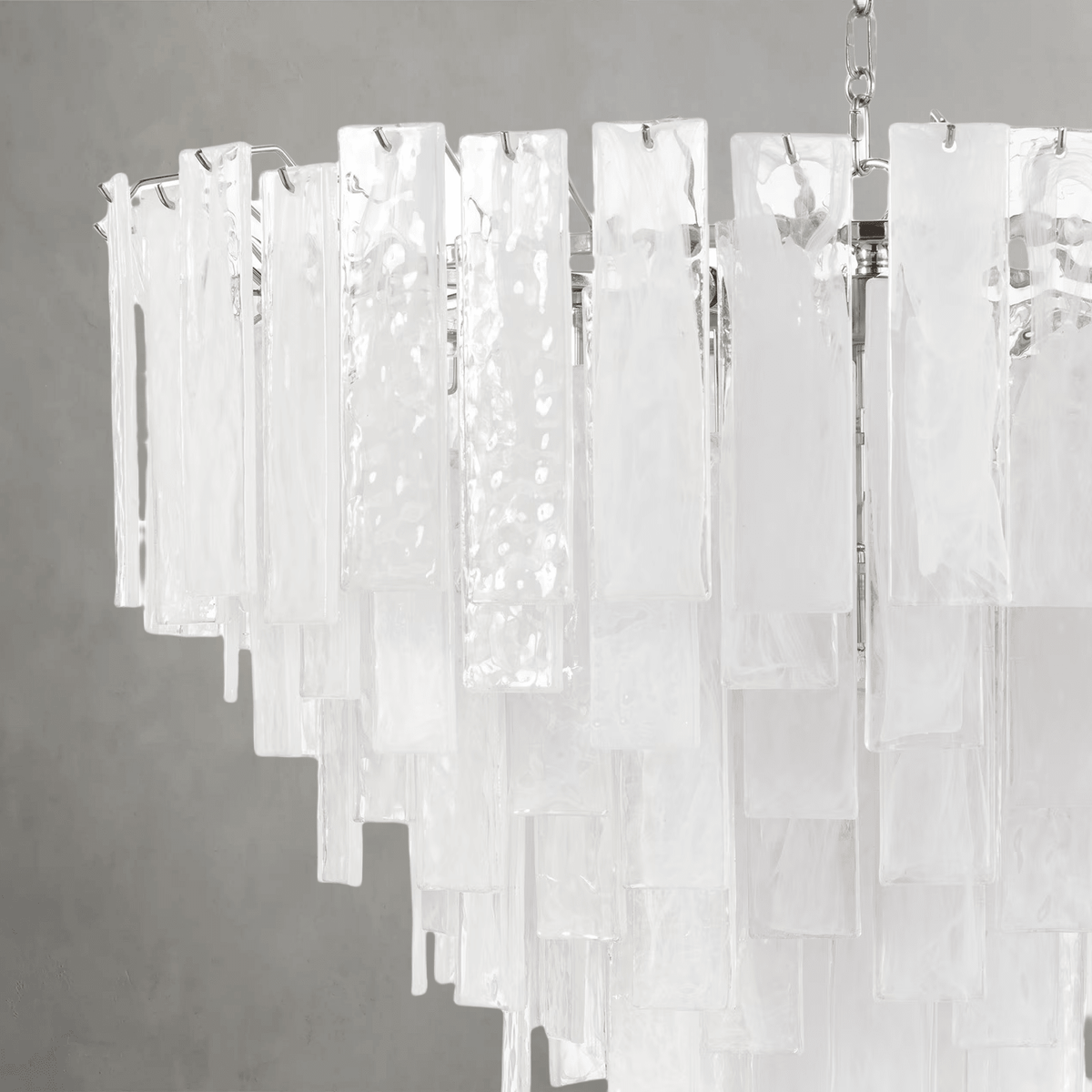 Tidelle Nickel Clear Glass Chandelier Large - casivra