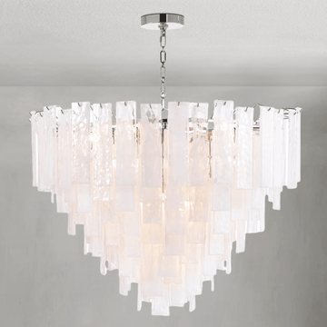 Tidelle Nickel Clear Glass Chandelier Large - casivra