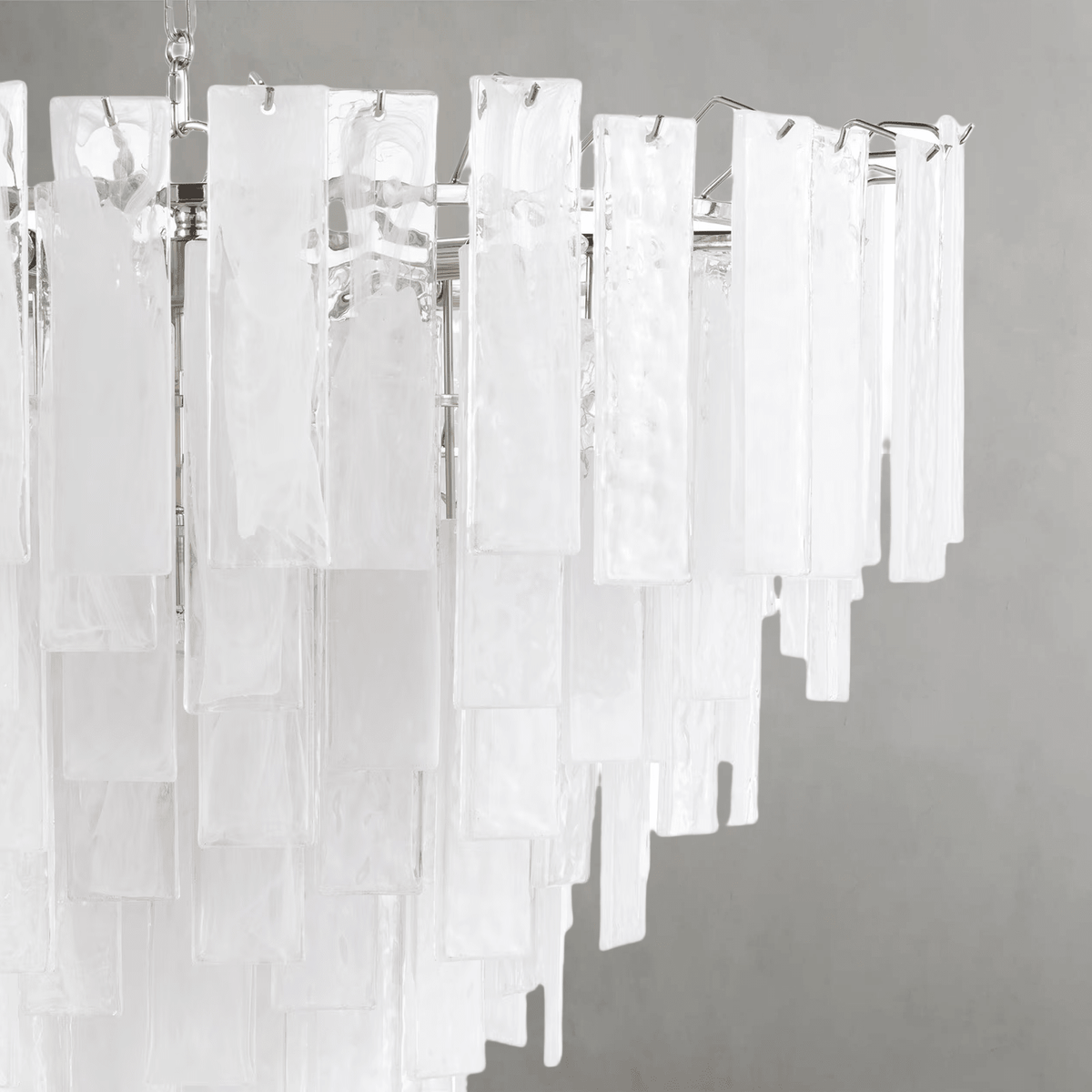 Tidelle Nickel Clear Glass Chandelier Large - casivra