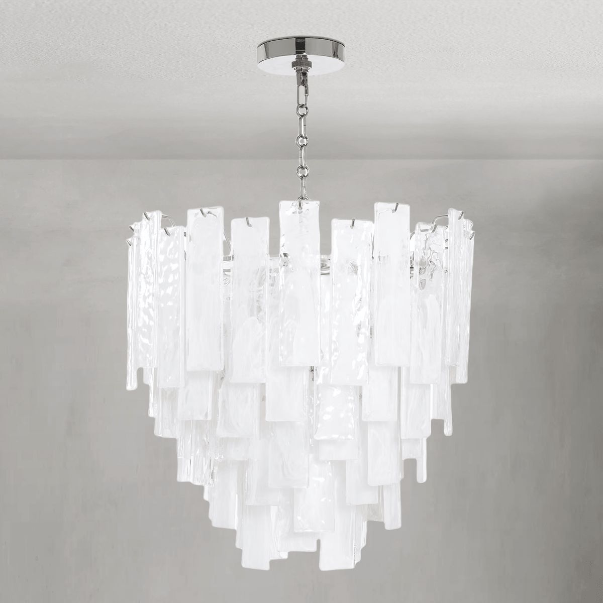 Tidelle Nickel Clear Glass Chandelier Small - casivra