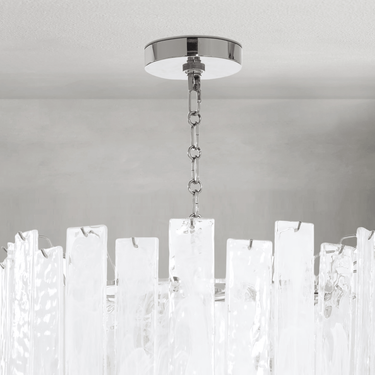 Tidelle Nickel Clear Glass Chandelier Small - casivra