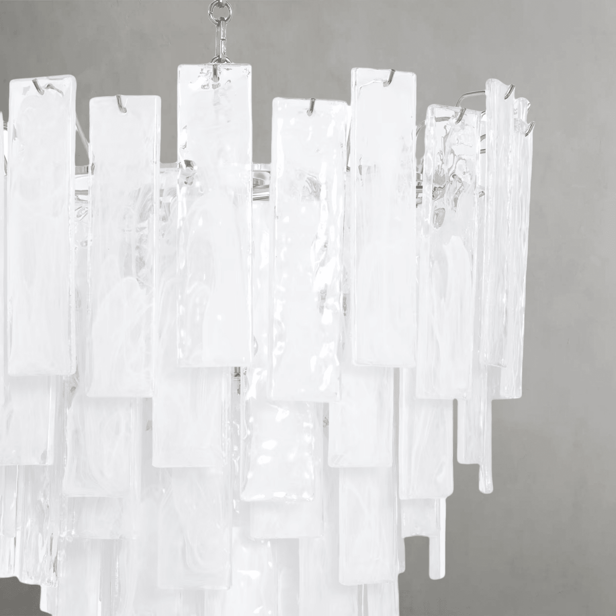 Tidelle Nickel Clear Glass Chandelier Small - casivra