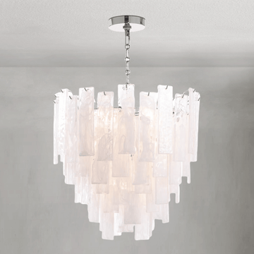 Tidelle Nickel Clear Glass Chandelier Small - casivra