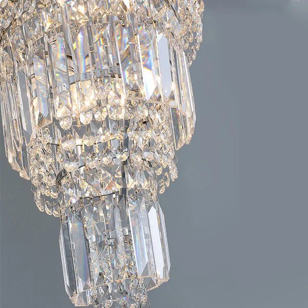 Tiered Crystal Chandelier - Ø47"×H110"Chromecasivra