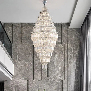 Tiered Crystal Chandelier - Ø41"×H98"Chromecasivra