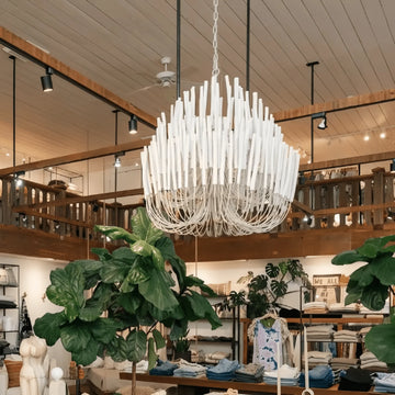 Tildalay Wide Chandelier 21" 36" - 21"Whitecasivra