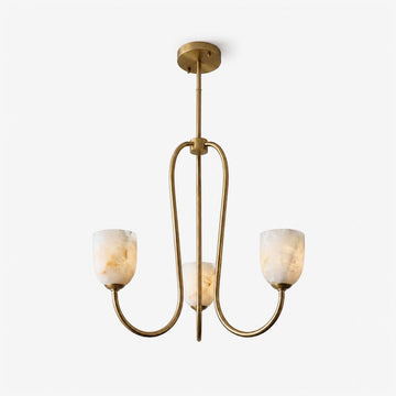 Trillium Alabaster Chandelier - Φ 15.7″ × H 8.7″Blackcasivra