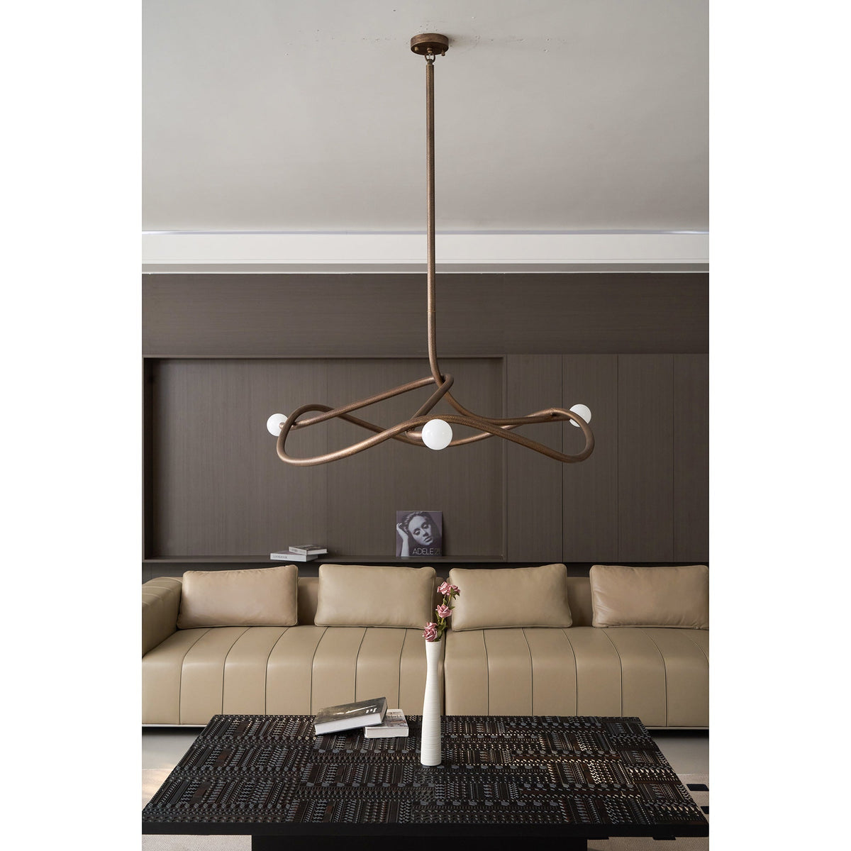 Tryst Chandelier - 3 lights ∅ 44.9″ x H 17.7″Antique Brasscasivra