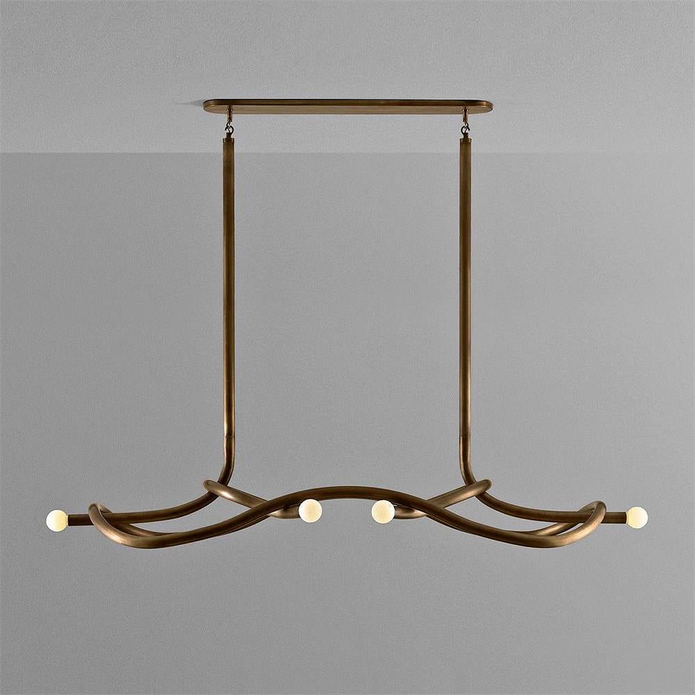 Tryst Chandelier - 6 lights L 80.7″ x W 44.1″ x H 17.7″Antique Brasscasivra