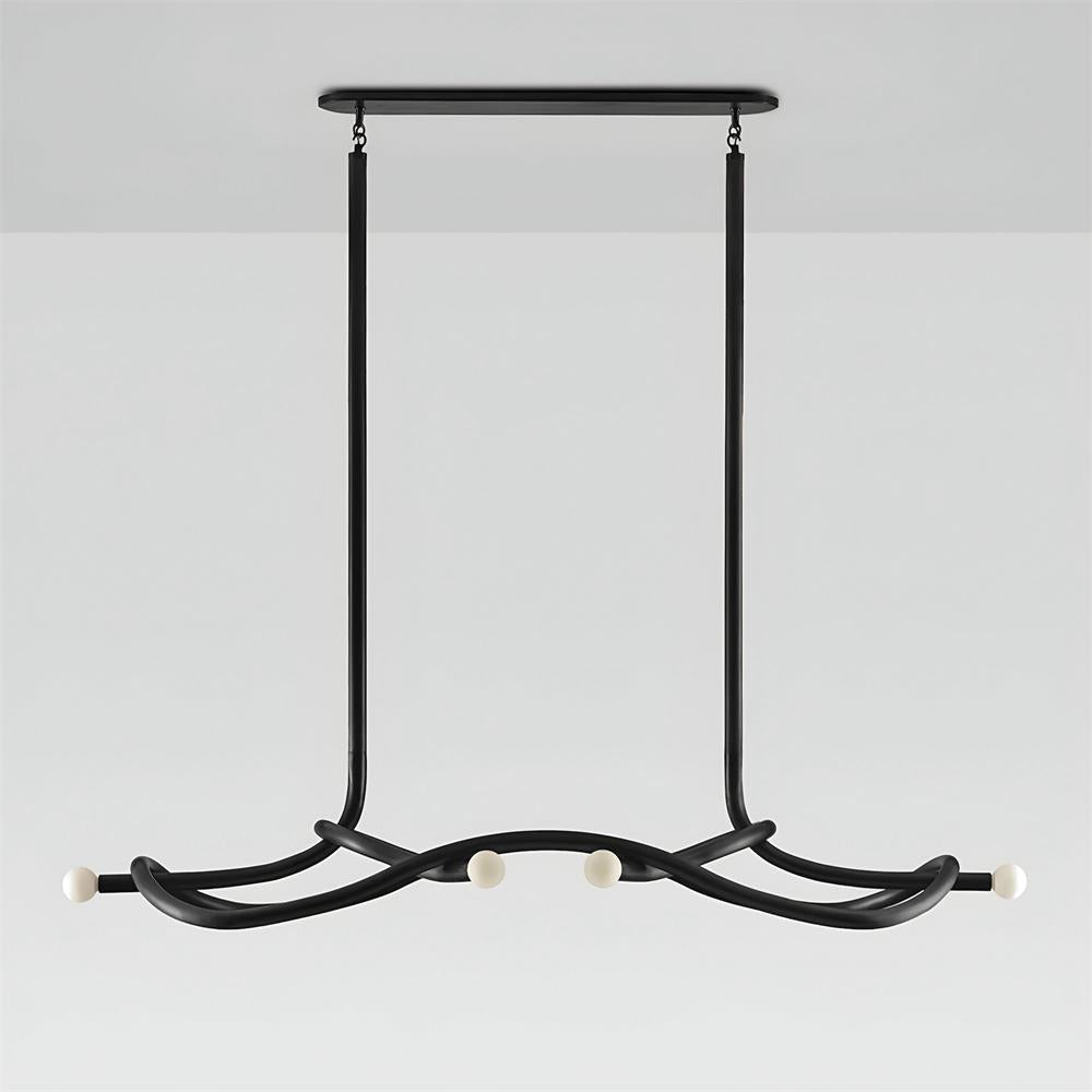 Tryst Chandelier - 6 lights L 80.7″ x W 44.1″ x H 17.7″Blackcasivra