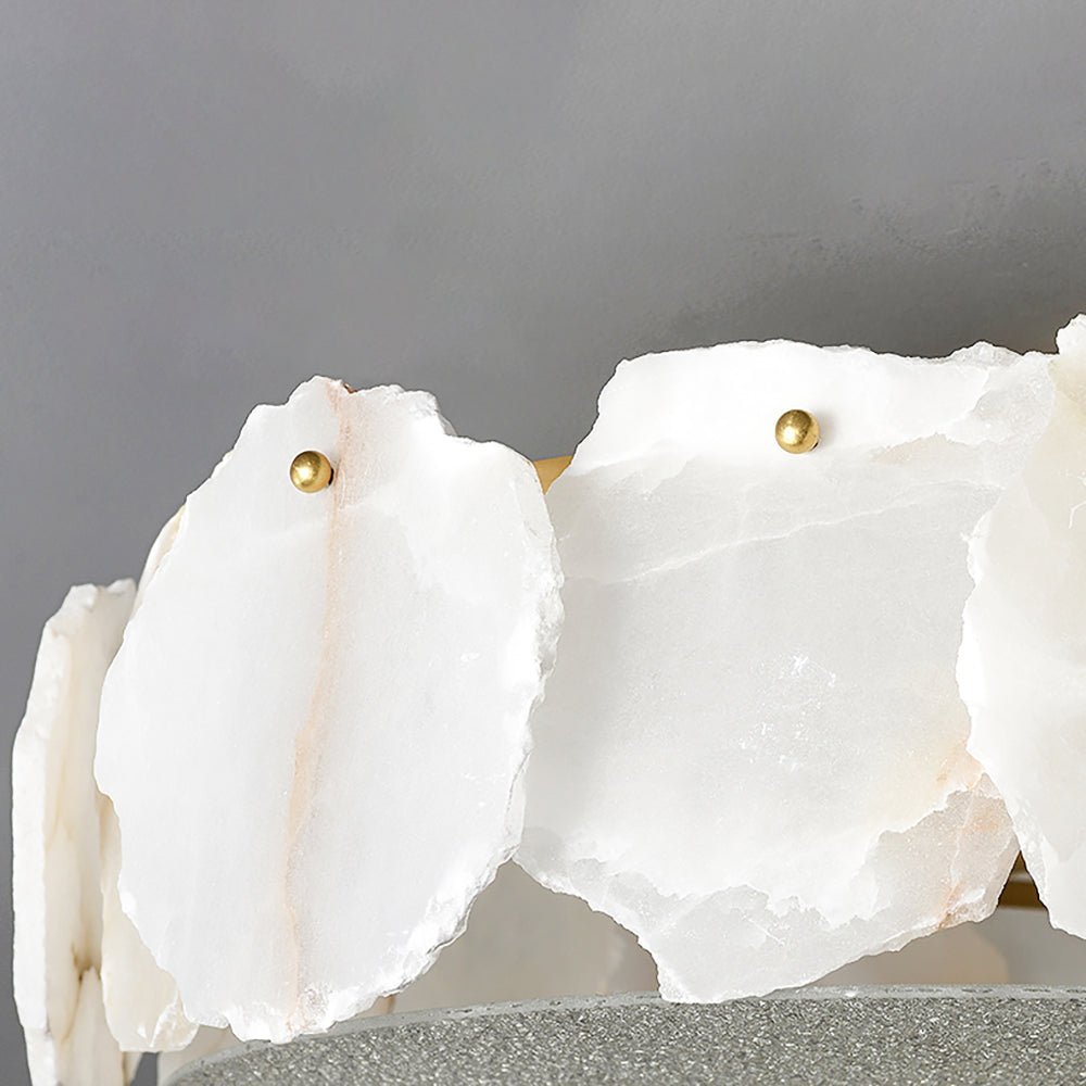 Valeria Alabaster Ceiling Lamp - ∅ 17.7″ x H 7.9″Copper & Whitecasivra