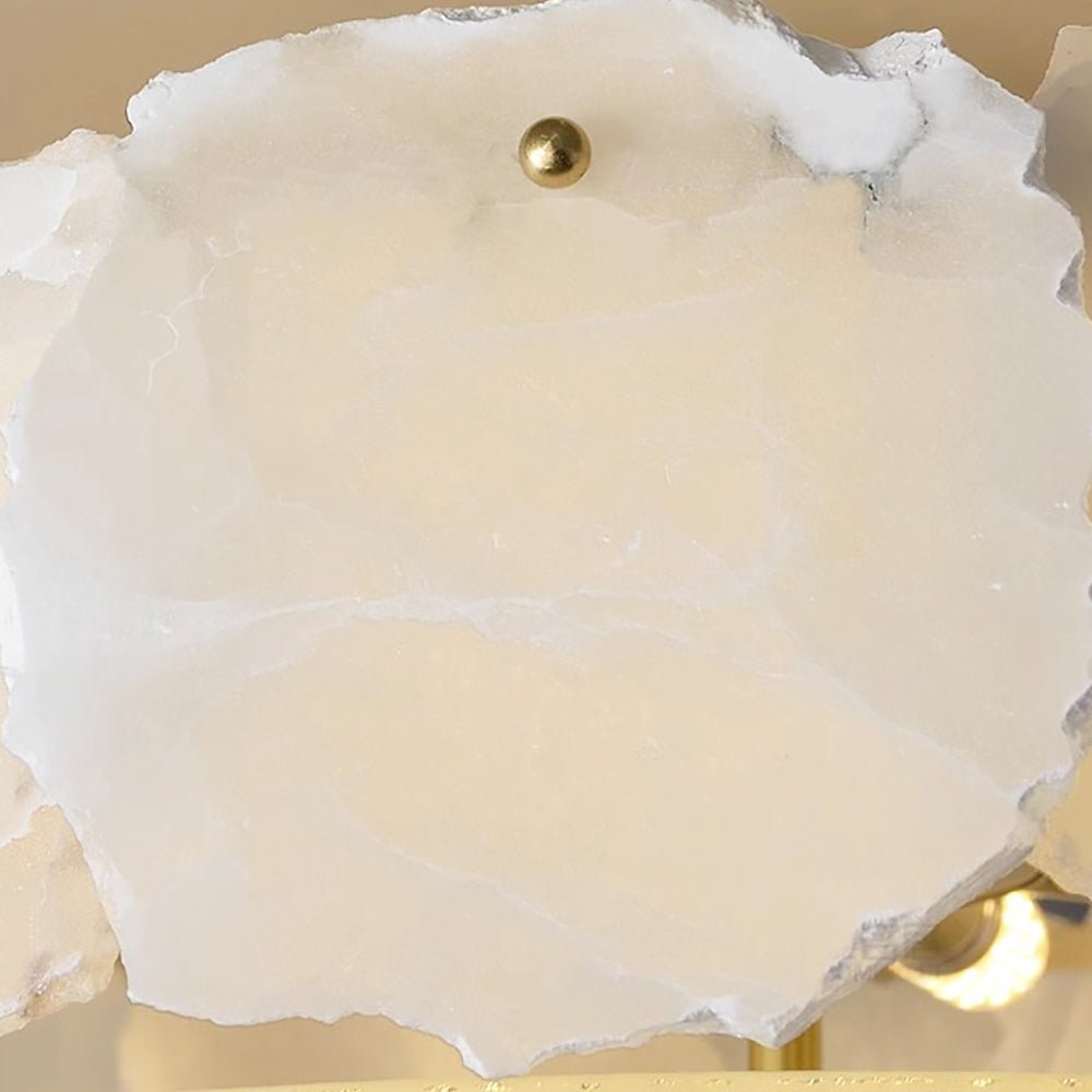 Valeria Alabaster Ceiling Lamp - ∅ 17.7″ x H 7.9″Copper & Whitecasivra