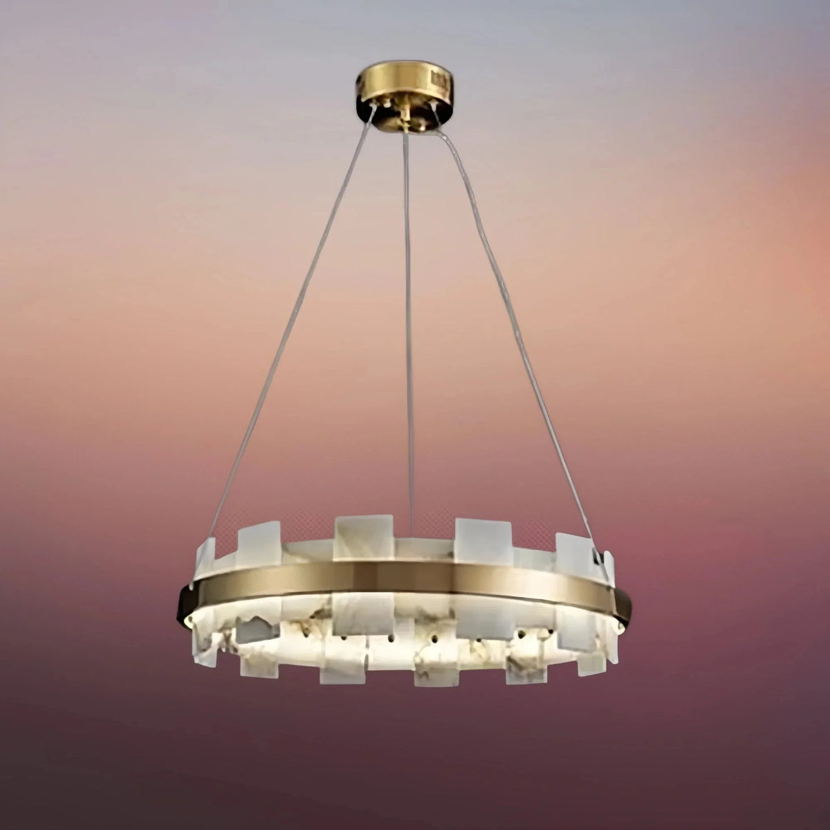 Varnaka Alabaster Chandelier Light - 23.6" / 60cmcasivra