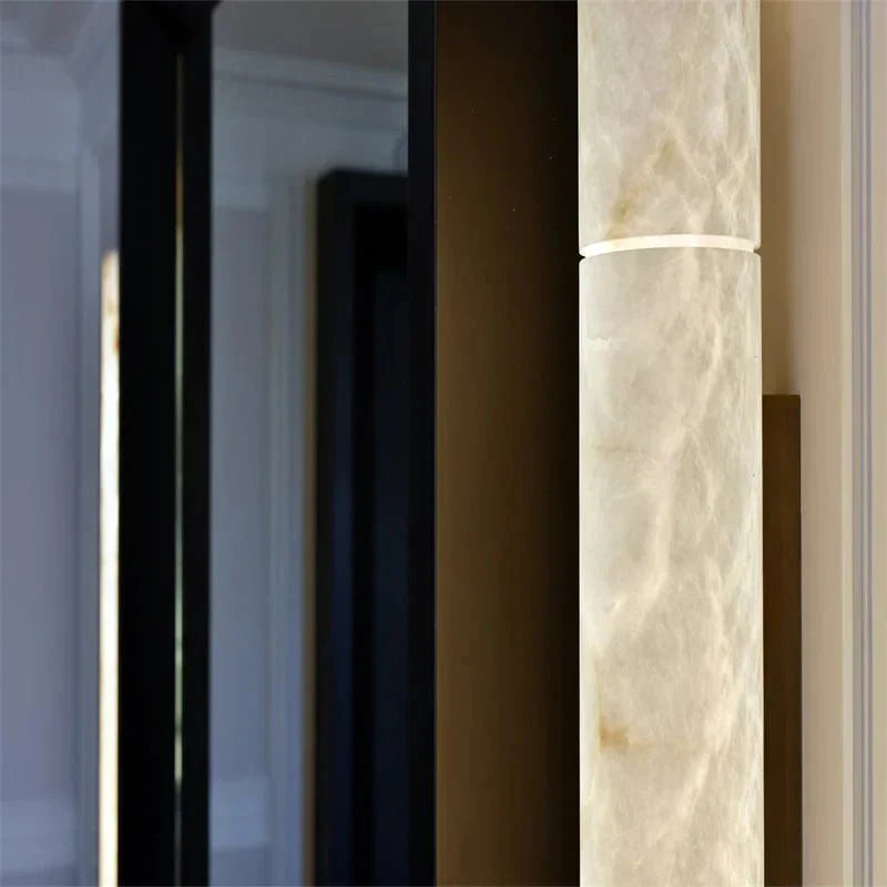 Venus Modern Linear Alabaster Wall Sconce 3'' 4.7'' - 3'' W x 22'' HBrasscasivra