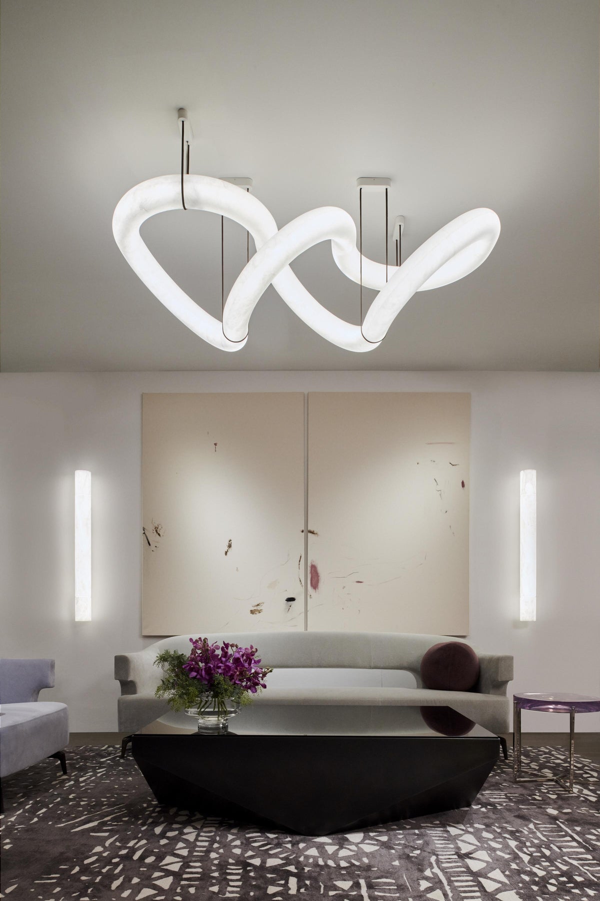 Venus Modern Linear Alabaster Wall Sconce 3'' 4.7'' - 3'' W x 22'' HBrasscasivra