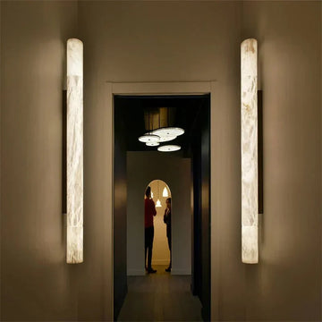 Venus Modern Linear Alabaster Wall Sconce 3'' 4.7'' - 3'' W x 22'' HBrasscasivra