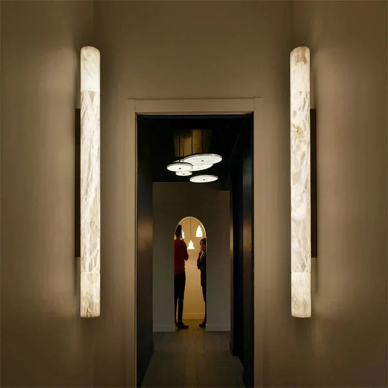 Venus Modern Linear Alabaster Wall Sconce 3'' 4.7'' - 3'' W x 22'' HBrasscasivra