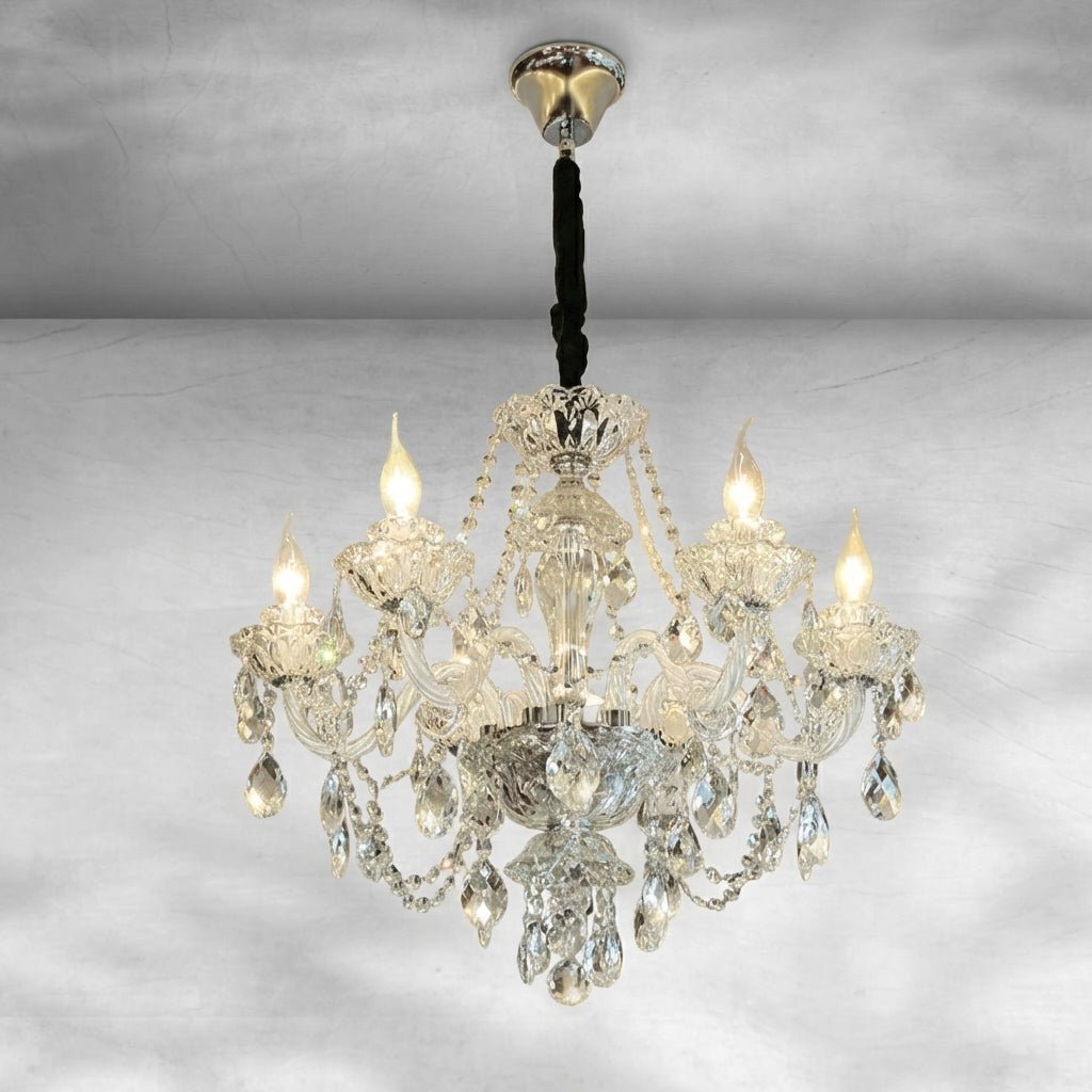 Veridian Grandeur Crystal Chandelier - 3 Lights D20.1"*H17.7"Warm Lightcasivra