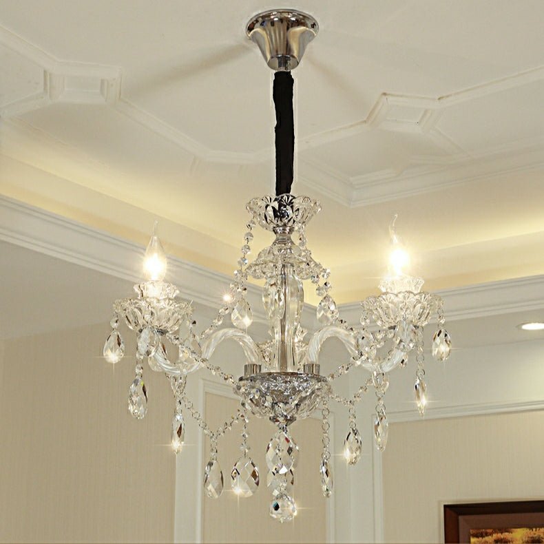 Veridian Grandeur Crystal Chandelier - 3 Lights D20.1"*H17.7"Warm Lightcasivra