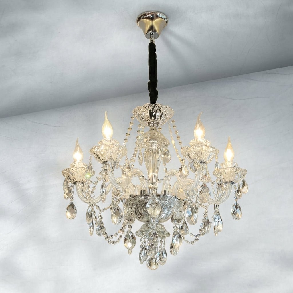 Veridian Grandeur Crystal Chandelier - 3 Lights D20.1"*H17.7"Warm Lightcasivra