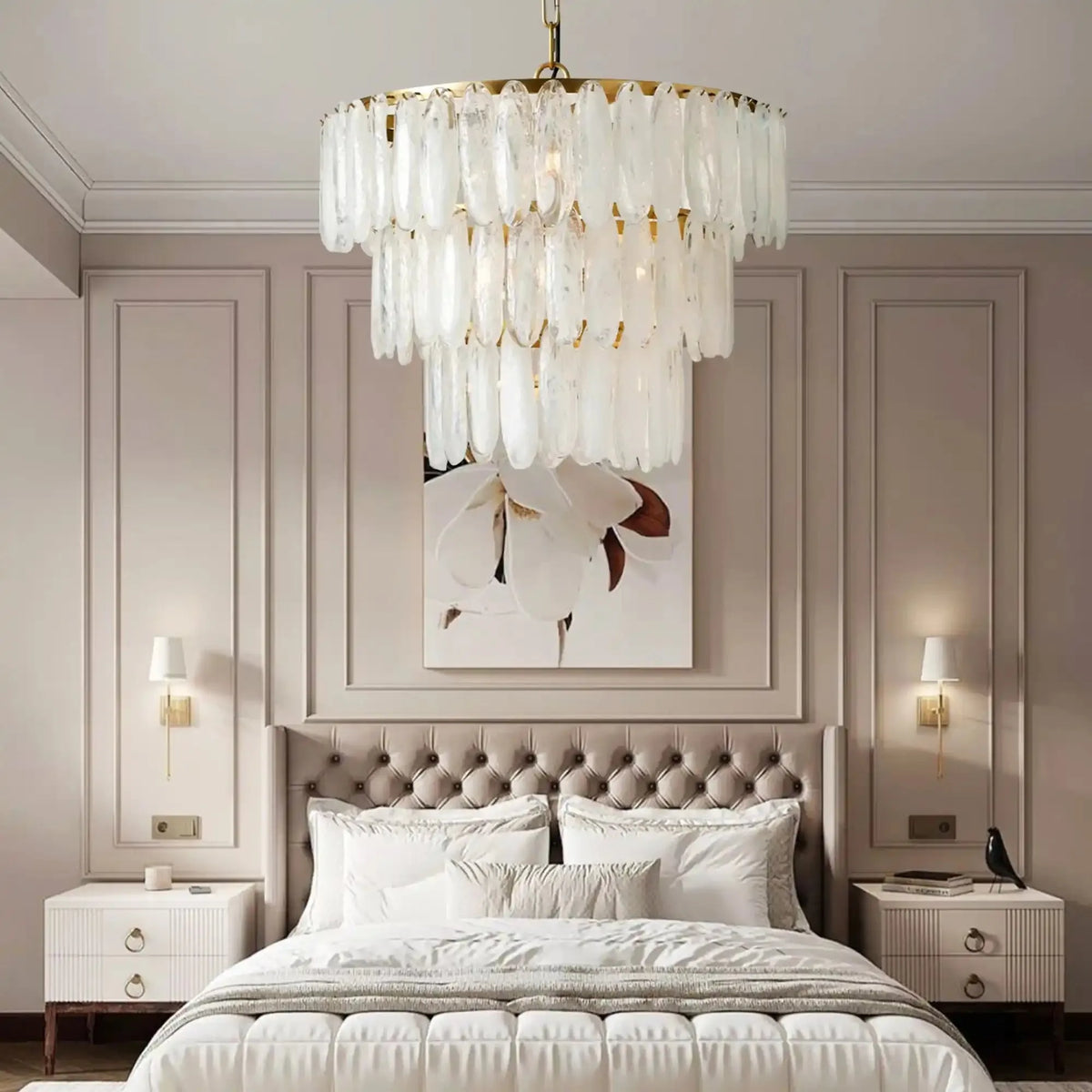 Valeria 3-Tier Chandelier in brass - dining room lighting