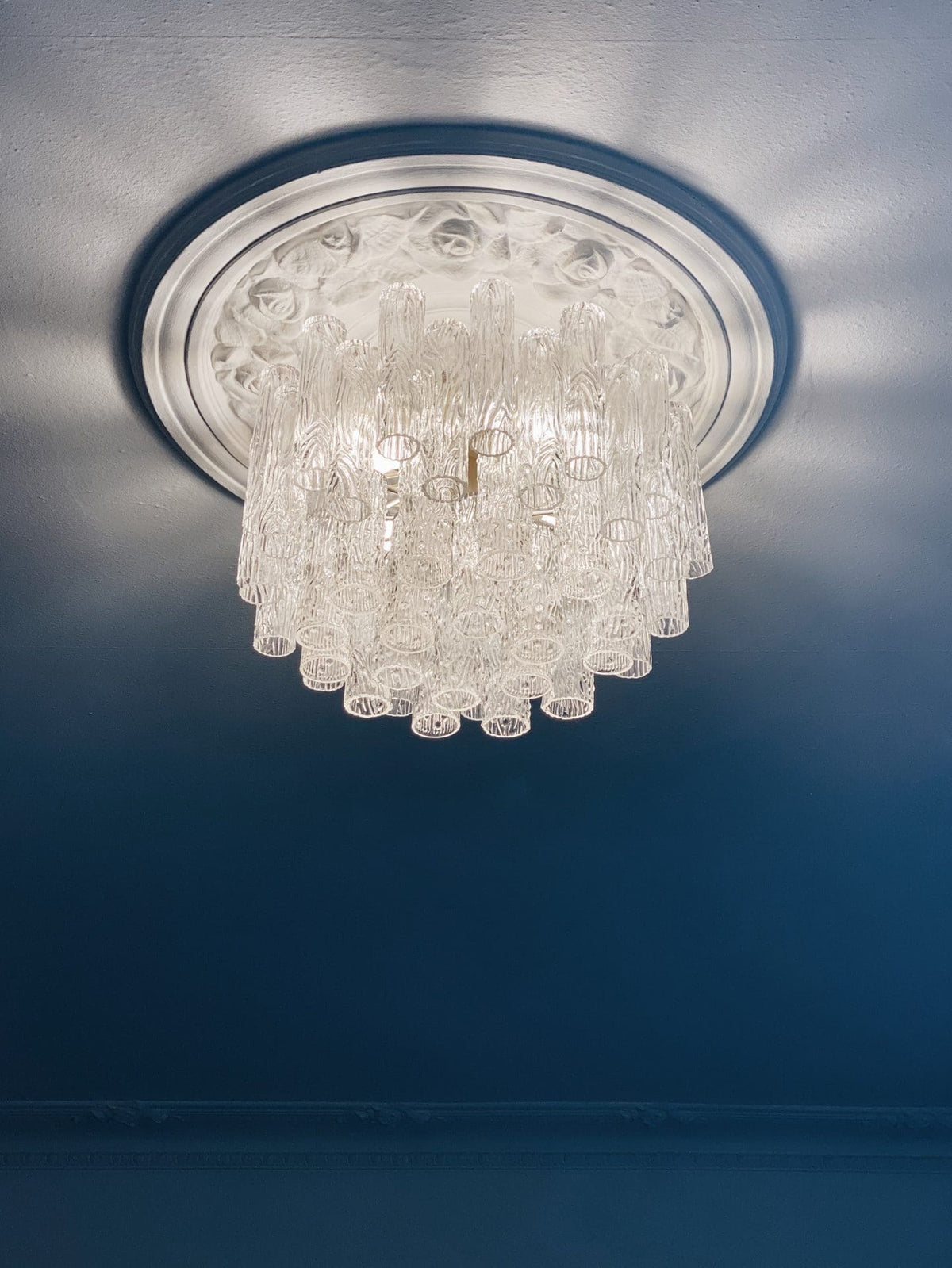 Vintage – Murano chandelier for Venini – 1970 – Transparent - casivra