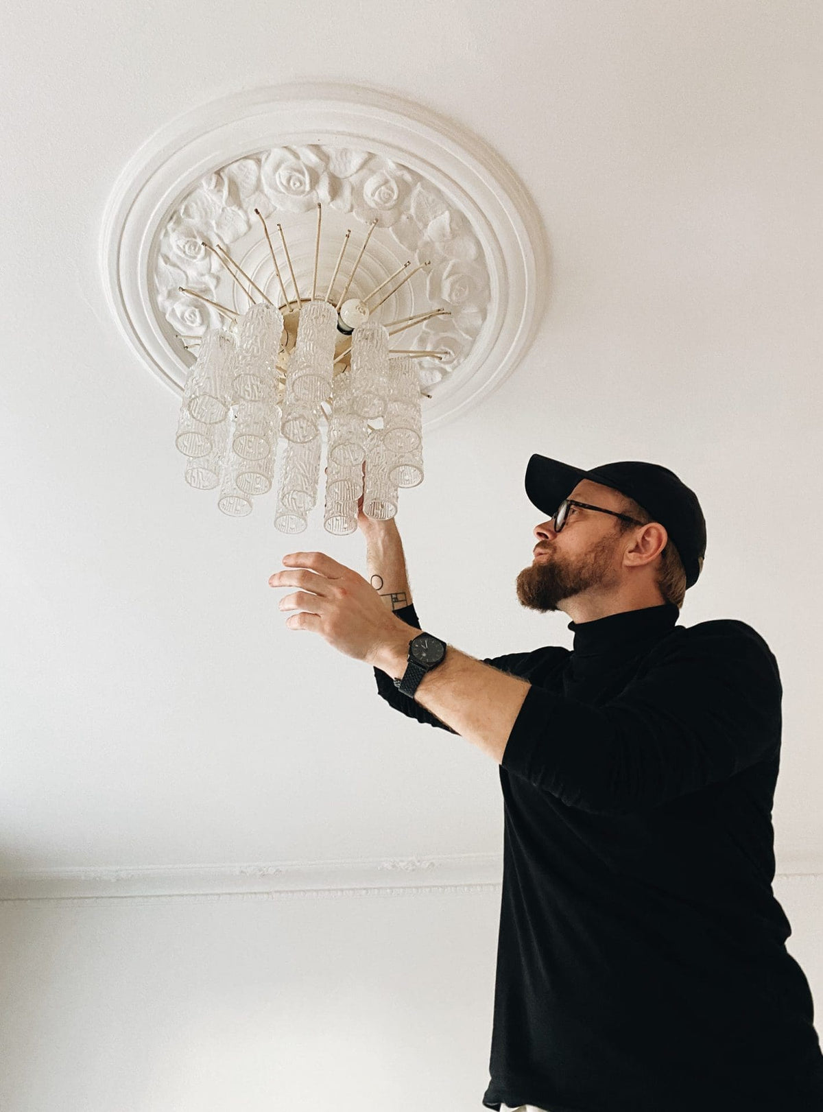 Vintage – Murano chandelier for Venini – 1970 – Transparent - casivra