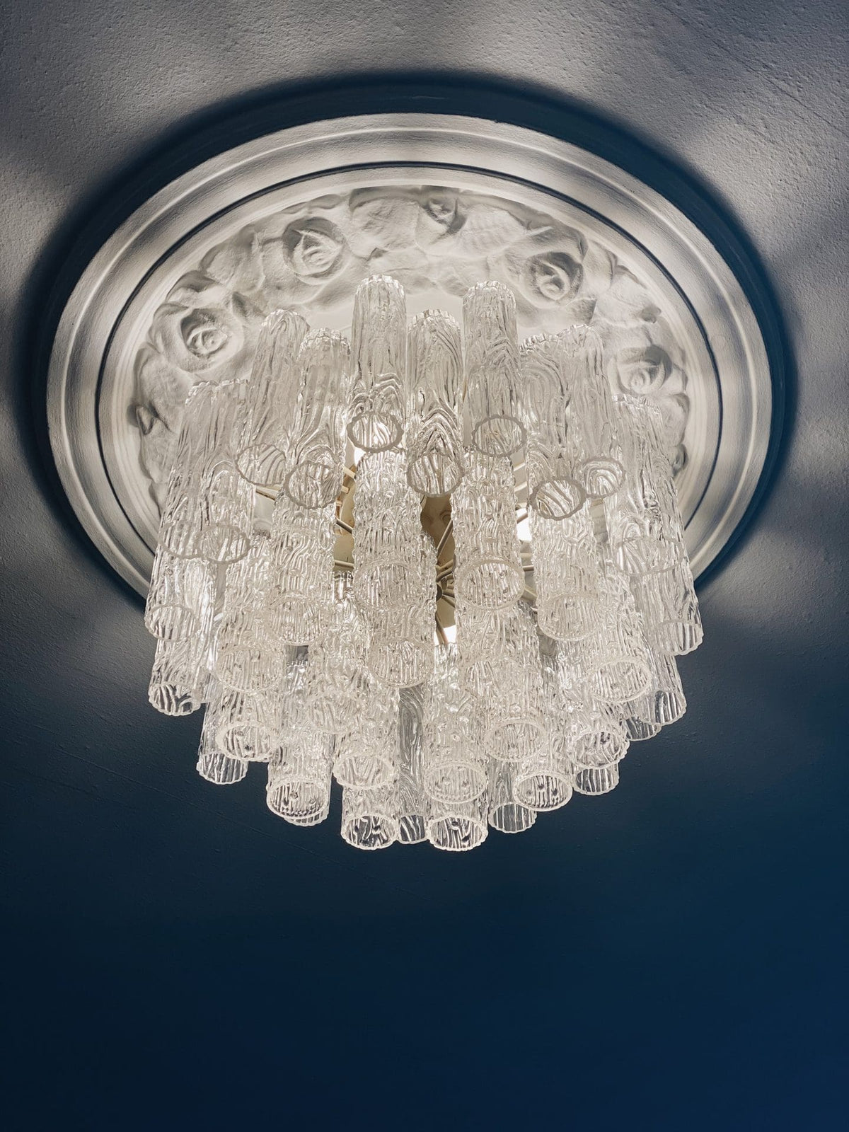 Vintage – Murano chandelier for Venini – 1970 – Transparent - casivra
