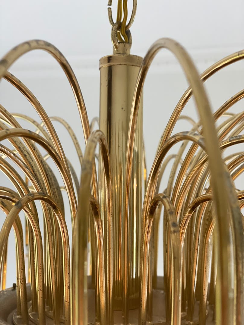 Vintage – Murano Teardrops Chandelier – 70s – Pink prisms-Chandelier-casivra-casivra