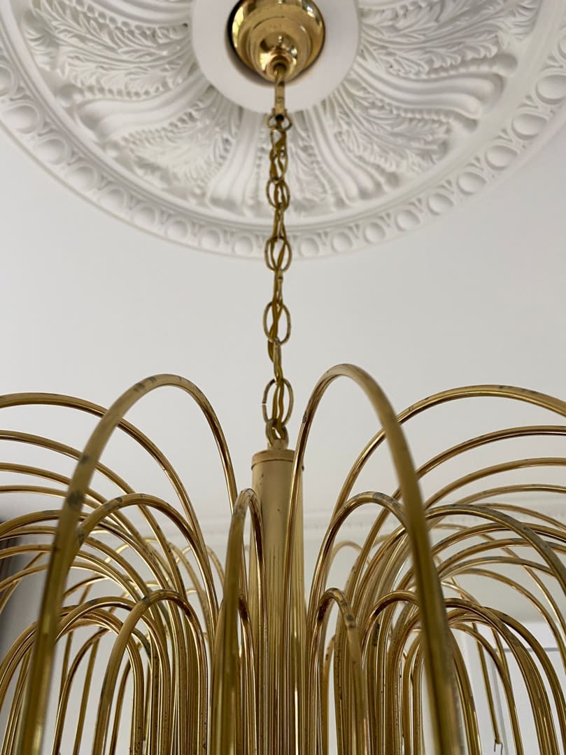 Vintage – Murano Teardrops Chandelier – 70s – Pink prisms-Chandelier-casivra-casivra