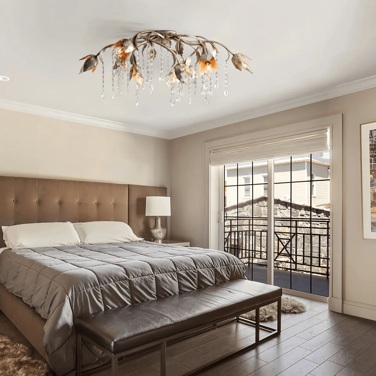 Vitalba Flushmount 24" 32" in clear - modern bedroom lighting