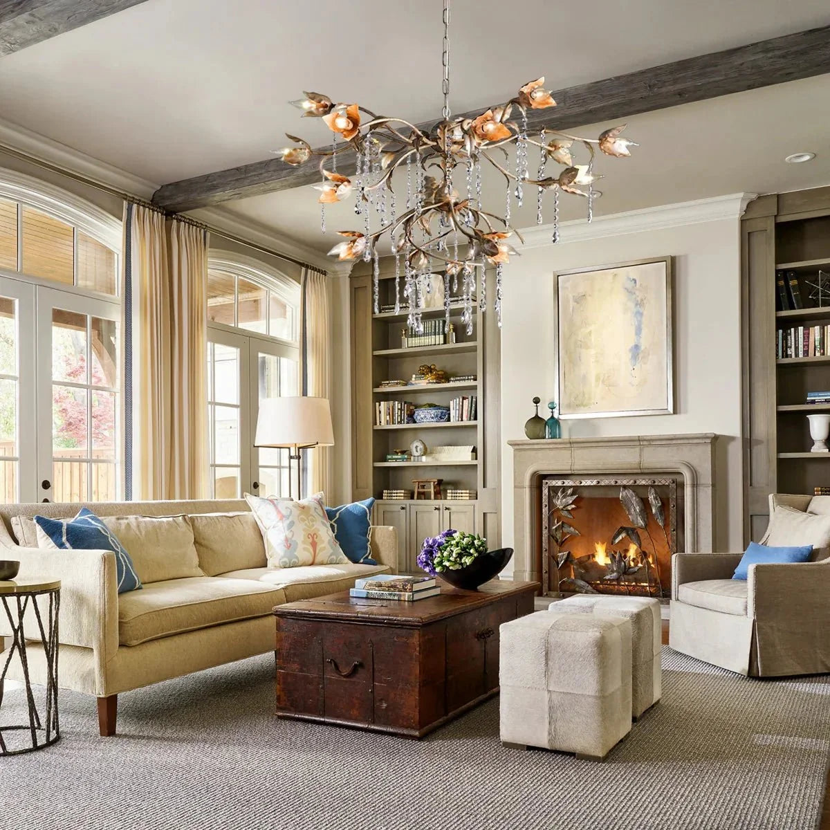 Vitalba Round Chandelier in clear by Blush Lighting