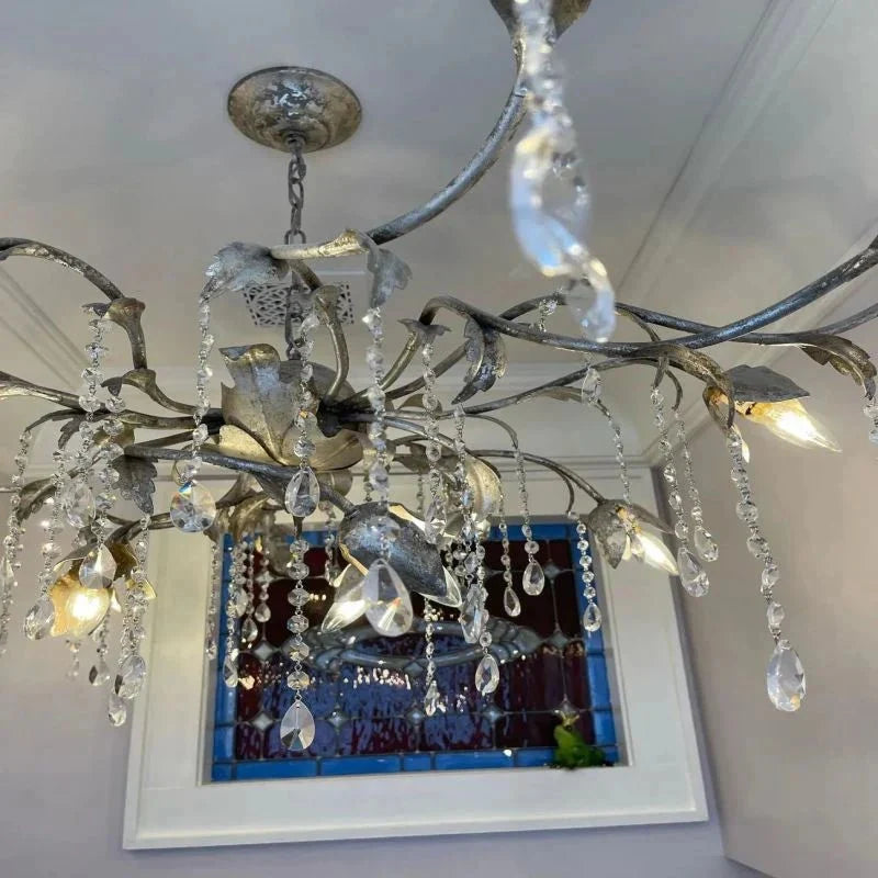 Vitalba Round Chandelier - clear finish, modern home lighting
