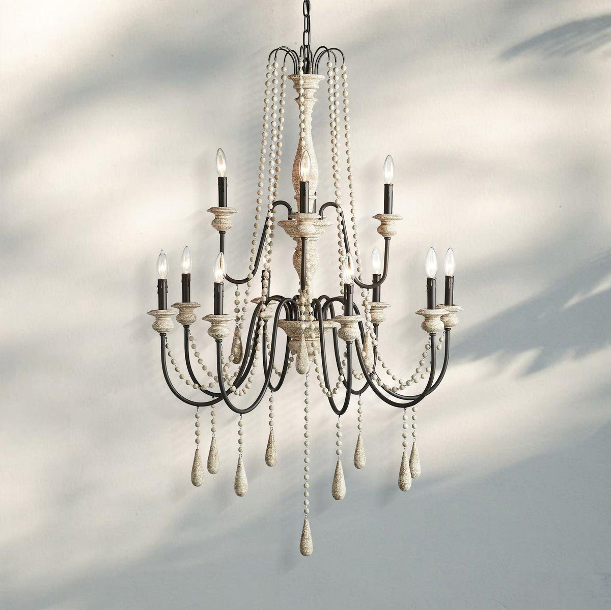Violette Chandelier styled in a modern dining room