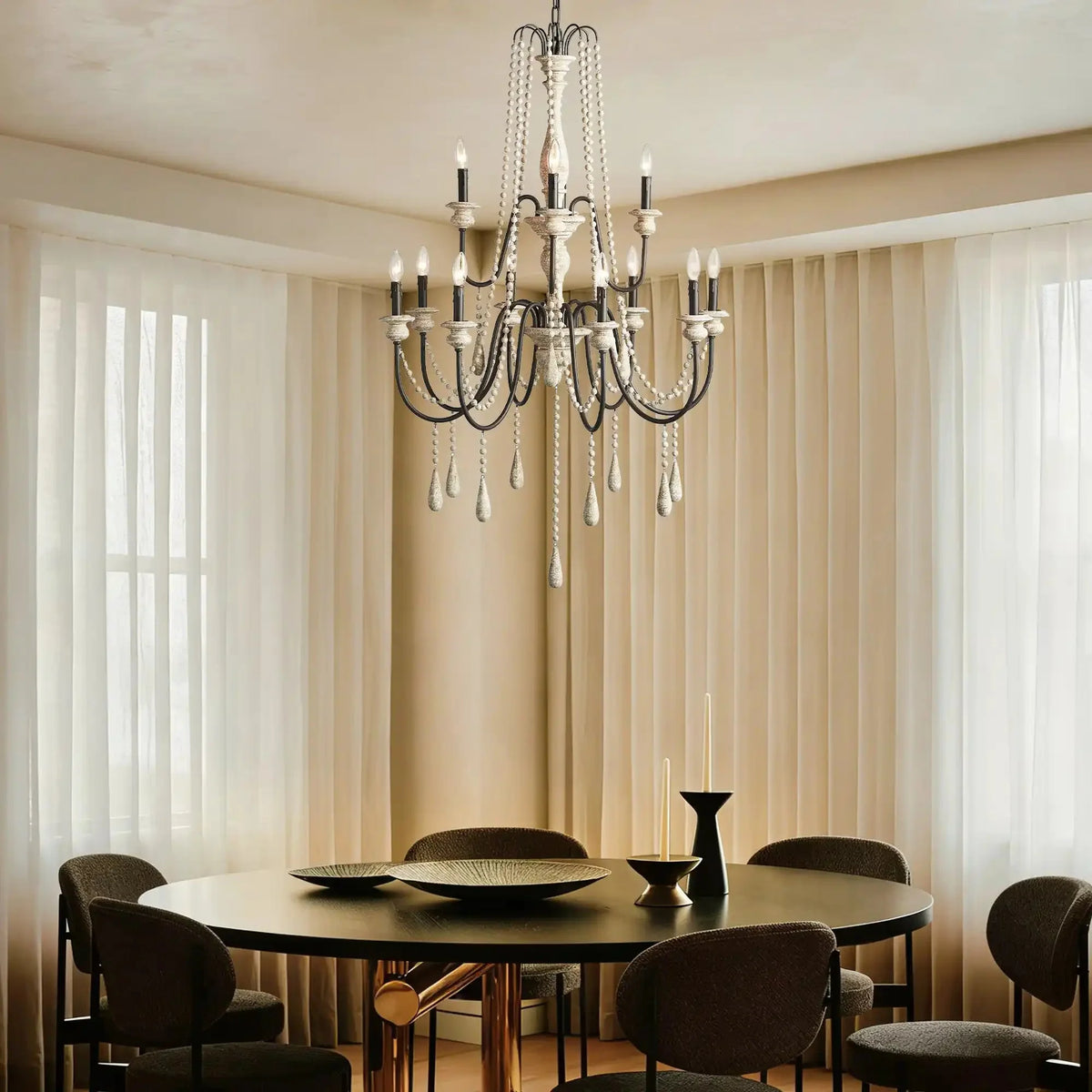Violette Chandelier - bronze finish, modern home lighting