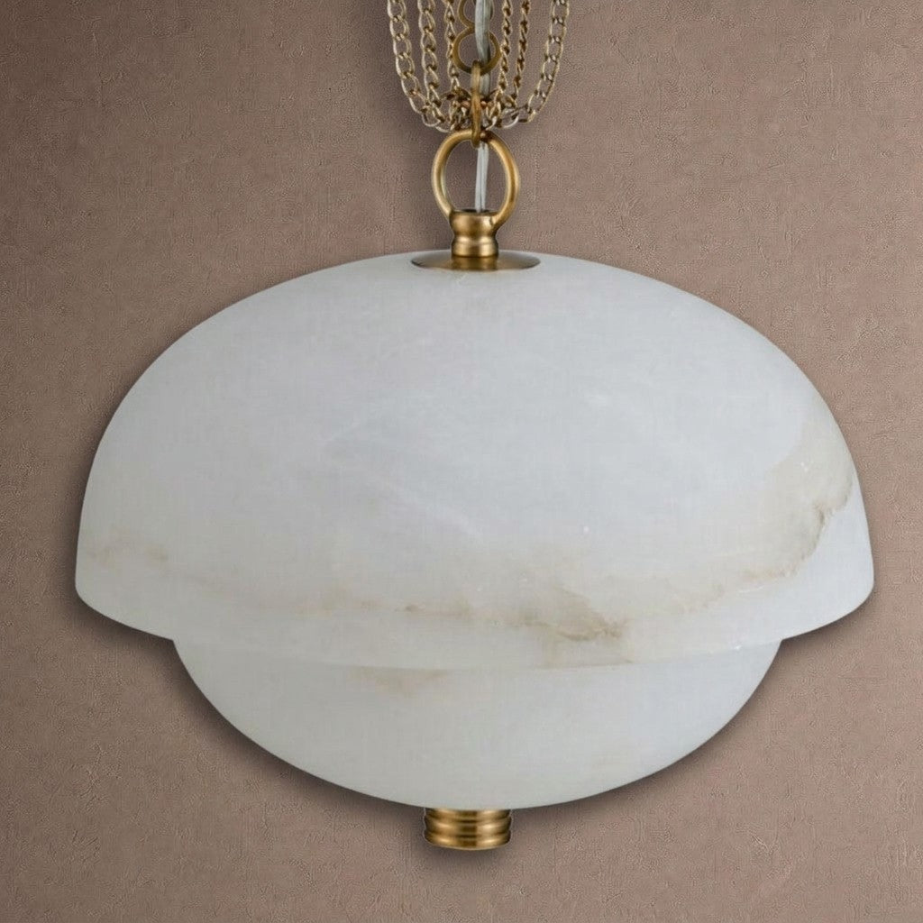 Volterra Alabaster LED Pendant 17” - casivra