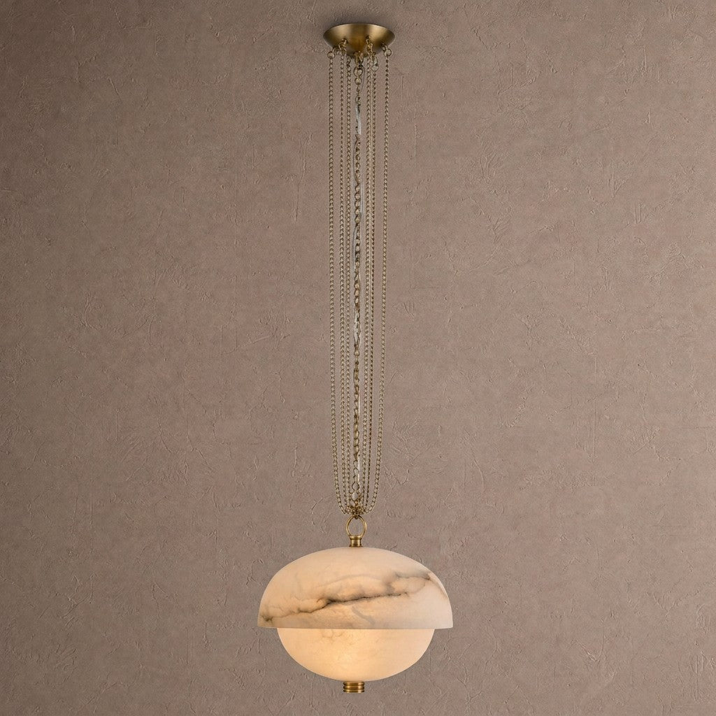 Volterra Alabaster LED Pendant 17” - casivra