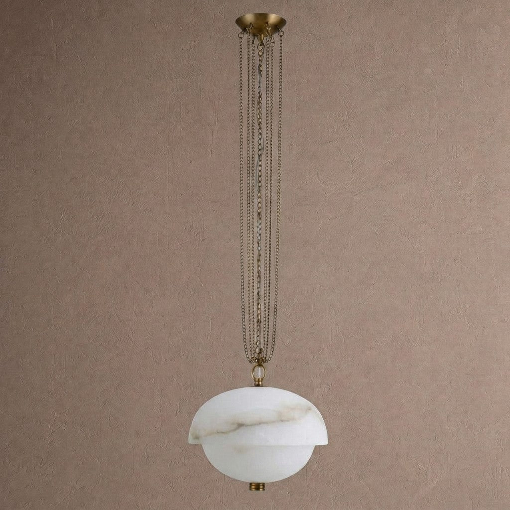 Volterra Alabaster LED Pendant 17” - casivra