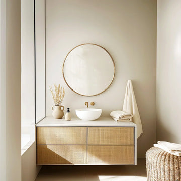 Hand-Forged Metal Round Mirror