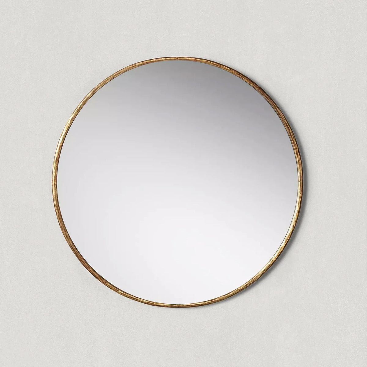Hand-Forged Metal Round Mirror
