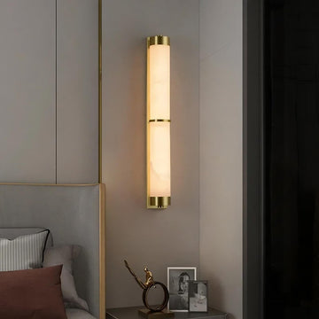 buyValle Marble & Brass Wall Sconce - Morsale