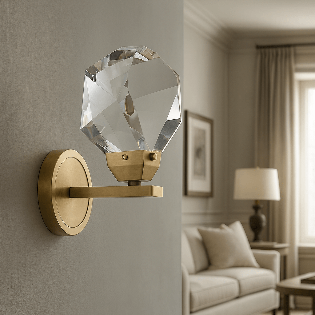 Bari crystal wall sconce full view