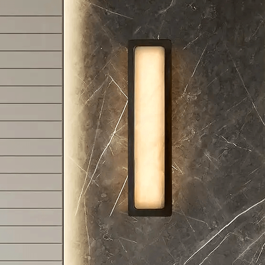 Capri marble wall sconce side profile