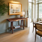 Mid Century Solid Wood Console Table For Furniture Decor
