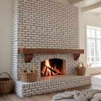 Rustic Fireplace Mantel Shelf For Living Room Cabin Decor