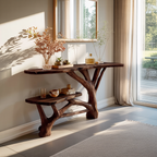 Handcrafted Wooden Live Edge Console Table For Contemporary Furniture Decor